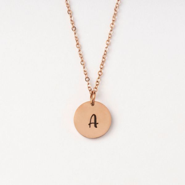Picture of Rose Gold Circle Necklace 