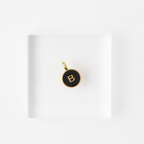 Picture of Gold Black Quincy Monogram Charm