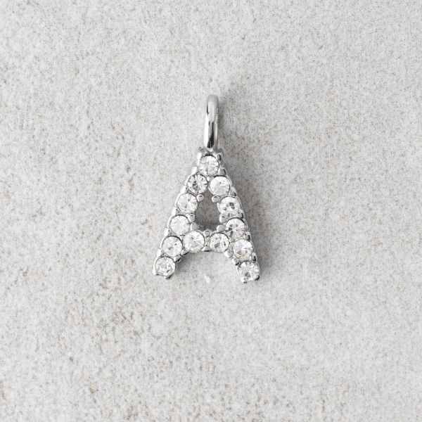 Picture of Silver Crystal Quincy Monogram Charm 