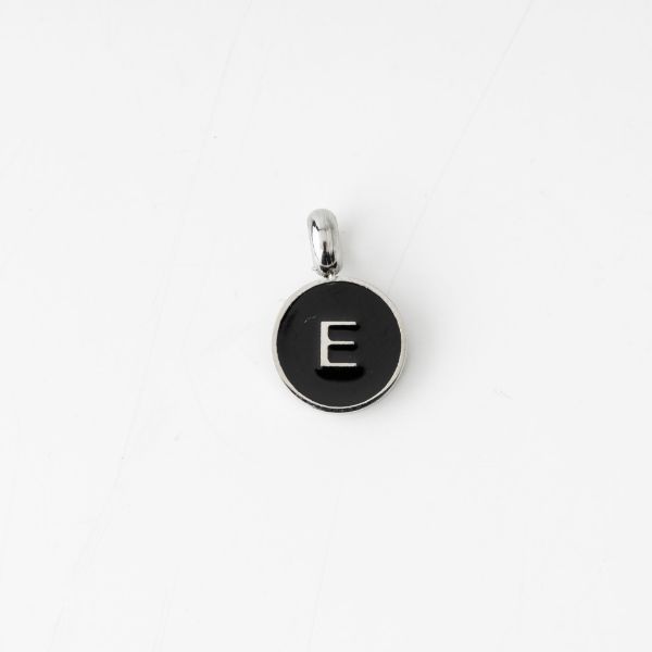 Picture of Silver Black Quincy Monogram Charm
